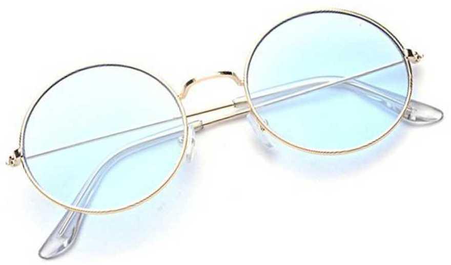 Unisex Blue Round Sunglass