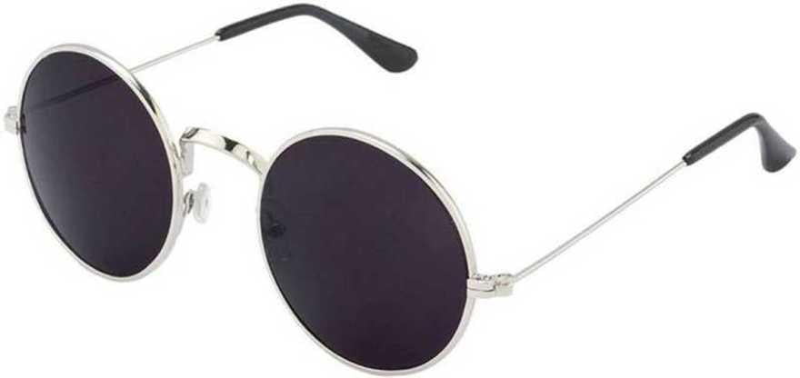 Unisex Black Round Sunglass