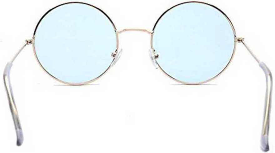 Unisex Blue Round Sunglass